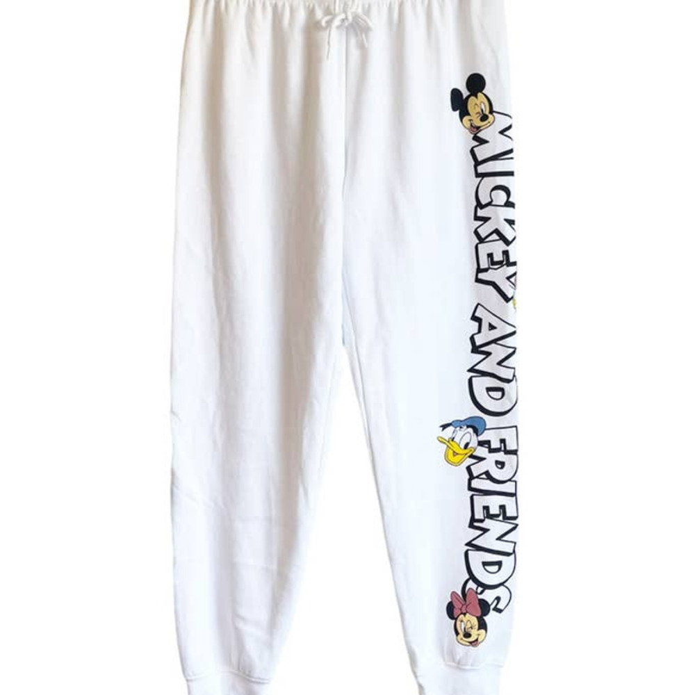 Disney Mickey and Friends Drawstring Graphic Joggers  Size Medium NWOT